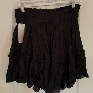 Black Ruffle Skirt NWT